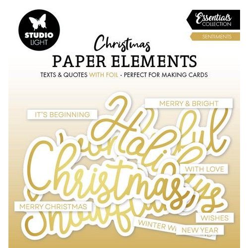 Studio Light Paper Elements Golden Sentiments Essentials nr.13 SL-ES-PE13 140x150x2mm *