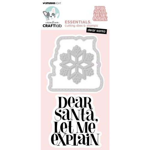 Studio Light Stamp & Cutting Die Dear Santa Essentials nr.83 CCL-ES-SCD83 130x64x1mm *