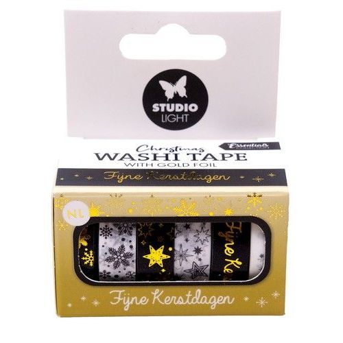 Studio Light Washi tape Black/white - NL - Gold Essentials nr.25 SL-ES-WASH25 63x37x76mm *