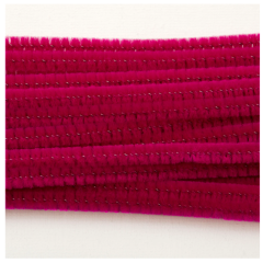 Vaessen Creative • Chenilledraden 6mm 25st. 30cm Fuchsia (1601-417)