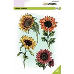 CraftEmotions clearstamps A5 - Zonnebloemen GB Dimensional stamp (AFGEPRIJSD)