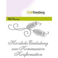CraftEmotions Die Tekst - Einladung Kommunion (DE) Card 11x9cm*