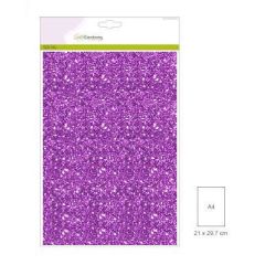 CraftEmotions glitterkarton 5 vel paars +/- 29x21cm 220gr