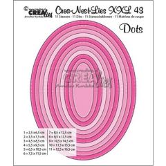 Crealies Crea-nest-dies XXL no. 43 Ovalen met stippen max. 12,5 x 16,5 cm / CLNestXXL43*