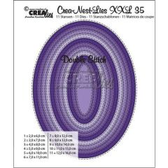 Crealies Double Stitch Oval max. 12 x 16 cm / CLNestXXL35*