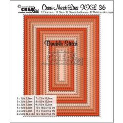 Crealies Double Stitch Rectangle max. 12 x 16 cm / CLNestXXL36*