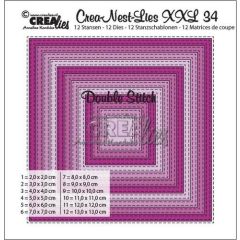 Crealies Double Stitch Square max. 13 x 13 cm / CLNestXXL34*