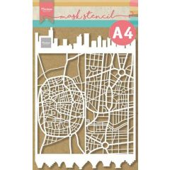 Marianne D Craft Stencil - Slimline Stad PS8098 A4*