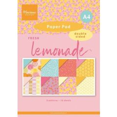 Marianne D Paperpad Fresh Lemonade PK9190 A4, 8 patterns, double sided, 16 sheets *