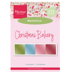 Marianne Design • Paperpad Christmas Bakery by Marleen Metallics - PK9197 *