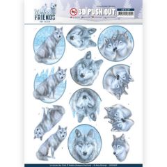 3D Pushout - Amy Design - Winter Friends - Winter Wolves