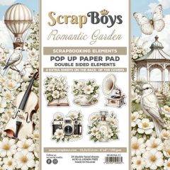 Scrapboys POP UP Paperpad double sided elements - Romantic Garden SB-ROGA-11 190gr 15,2x15,2cm *