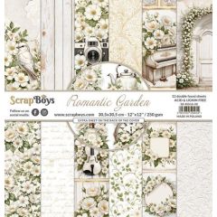 ScrapBoys Romantic Garden paperset 12 vl+cut out elements-DZ SB-ROGA-08 30,5cmx30,5cm *