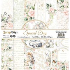 ScrapBoys Special Day paperset 12 vl+cut out elements-DZ SPDA-08 250gr 30,5cmx30,5cm *