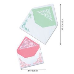 Sizzix Thinlits Die Set - Botanical Envelope Liners 6PK 664446 Jen Long*