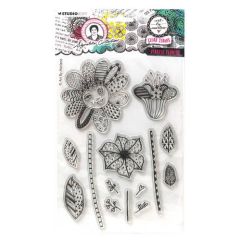 Studio Light Clear Stamp Playful flowers Sign. Coll. nr.715 ABM-SI-STAMP715 153x265x3mm *