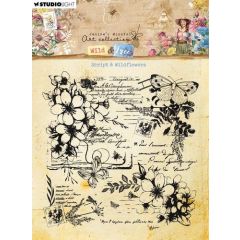 Studio Light Clear Stamp Script & Wildflowers Wild & Free nr.671 JMA-WAF-STAMP671 124x126mm *