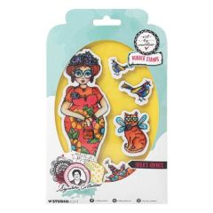 Studio Light Cling Stamp Frida‘s friends Sign. Coll. nr.702 ABM-SI-STAMP702 120x170x5mm *